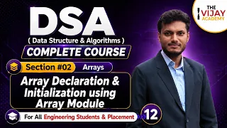 Array Module in Python Array Declaration Initialization DSA Complete Course Arrays Day 12