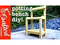 DIY Garden Potting Bench How To Build - Simple Woodworking Project