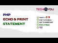 Echo and Print statement In PHP Hindi Tutorial