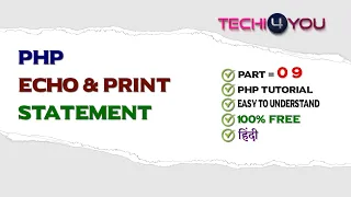 Echo and Print statement In PHP Hindi Tutorial