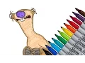 Ice Age Sid Coloring page 2016 New for Kids