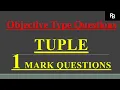 Tuple Objective Questions 1 Mark Questions Class 11 Class 12 CBSE Computer science with python