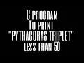 C program to print PYTHAGOREAN TRIPLET less than 50