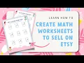 Quick and Easy Way to Create Math Worksheet Printables for Your Etsy Store