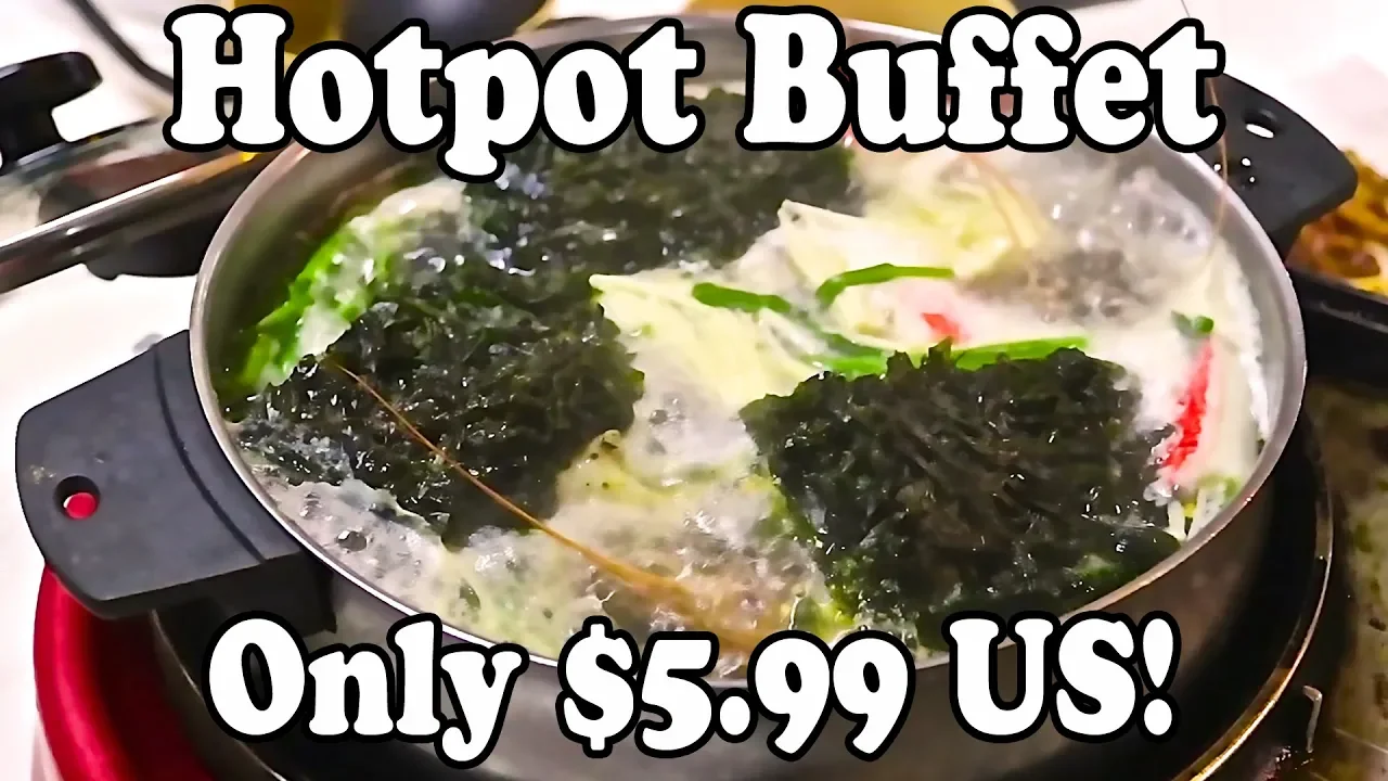 All You Can Eat THAI Hot Pot Buffet! Only $5.99! Hot Pot Tour in Thailand. Thai Food