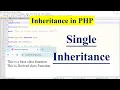 Understanding Single Inheritance in PHP