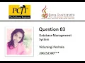 Database Management System Question 03 1 st year Java Institute