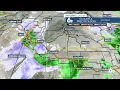 Frankie Katafias gives viewers a live look at the first snowfall of the season