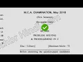 May 2018 Dcrust MCA 1st Sem Reappear Problem Solving Programming in C Question Paper
