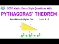 Harder Pythagoras Theorem Problems - GCSE Maths Exam Style Questions DOWNLOADABLE