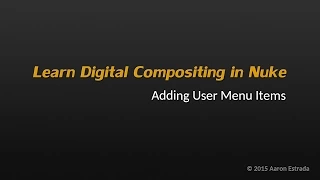 NK201 2-5 Adding User Menu Items in Nuke