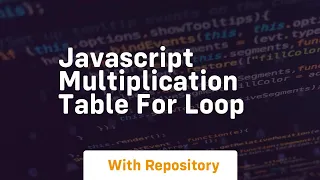 Javascript multiplication table for loop