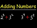 Adding Numbers with Exponents