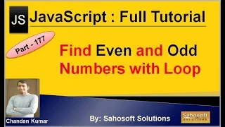 Find Even and Odd numbers with Loops in JavaScript JavaScript Full Tutorial in Hindi