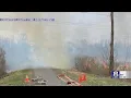 Large brush fire near RG E substation in Fairport