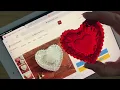 Hofbauer Red Glass Heart Box 1980s