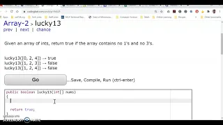 Solution to Coding Bat lucky13