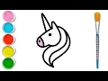 Magic Unicorn Drawing For Kids How To Draw Unicorn Step By Step For Kids Unicorn Colouring Kids