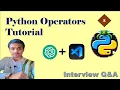 8 Python Operators and TR Interview Q A Python easy Python Shortcuts Genie MITHRAMMA IT