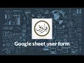 Google sheet userform