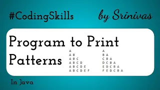 Program to Print Patterns 3 4 in Java Coding Skills