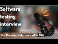 Software Testing Interview 0-1 Years Skills - Manual API Database
