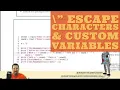 Escape Characters and Secret Codes