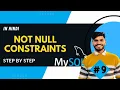 Not Null Constraints in SQL SQL Tutorial for Beginners