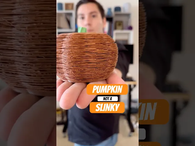 Halloween Pumpkin not a Slinky - Print In Place! video thumbnail