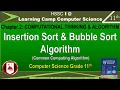 Class 11 Chapter 2 Sorting Algorithm Insertion Sort Bubble Sort Algorithm Learning Camp