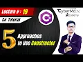 Lec 19 - Constructor Validation Validation by Method Base Constructor Default Arguments C