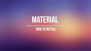 How to install Angular Material in Angular6