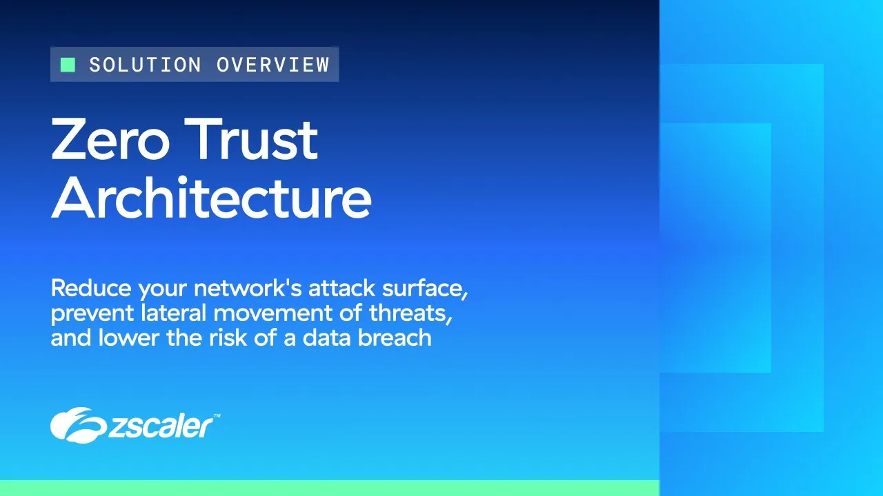 Zscaler zero trust explainer video