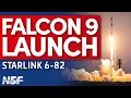 Lagu SpaceX Falcon 9 launches Starlink 6-82