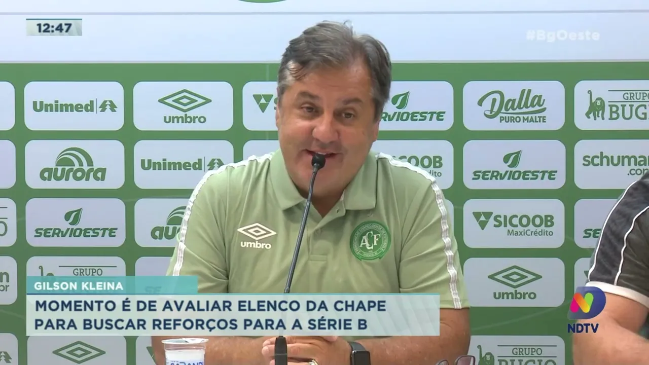 A segunda-feira foi de apresentação oficial do novo técnico da Chapecoense Gilson Kleina