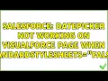 Salesforce Datepicker not working on Visualforce Page When standardStylesheets false
