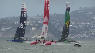 Exclusive: SailGP San Francisco March 24.22 General Practice. 7 Boats Out