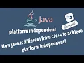 Why Java is platform independent software