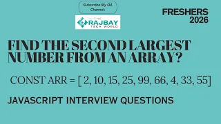 JavaScript interview questions Find the second largest number from an array