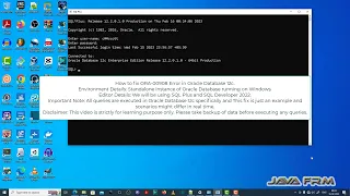 ORA-00908 missing NULL Keyword - Oracle Database 12c Error Messages