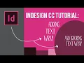 Indesign CC Tutorial Adding Text Wrap to Objects
