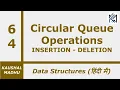 Algorithms of Circular Queue Operations Insertion Deletion Hindi Kaushal Madhu
