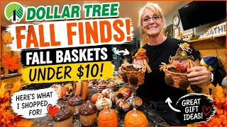 DOLLAR TREE FALL HAUL Making Fall Baskets for UNDER 10