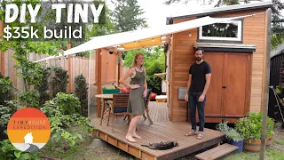 Couple Builds Light Airy 35k Tiny House Murphy Bed