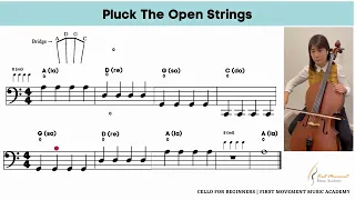 Cello Beginner Level 1 - Open String warm up with Ms Jocelyn