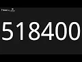 518400 Second Countup Timer