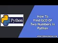 Find GCD of Two Numbers in Python