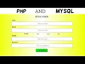 How to connect HTML form to MySQL Database with PHP