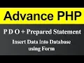 Insert Data into Database using Form in PDO with Prepared Statement PHP Hindi