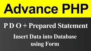 Insert Data into Database using Form in PDO with Prepared Statement PHP Hindi